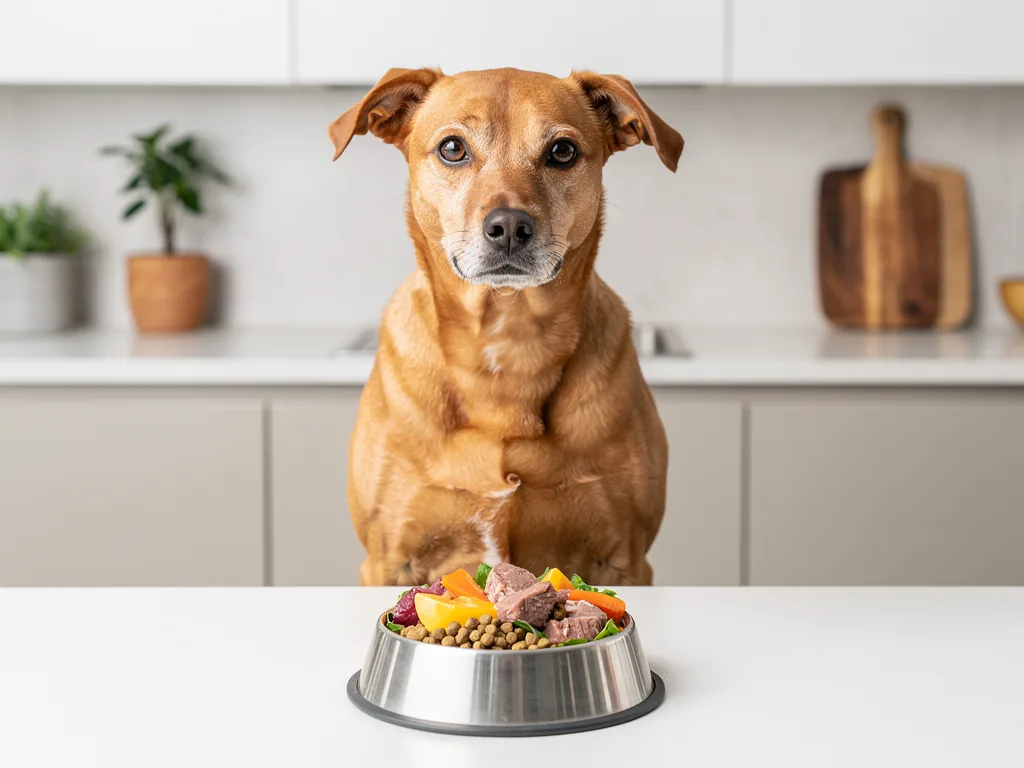 Aminosäuren beim Hund Nahaufnahme eines gesunden Hundes mit ausgewogenem Aminosäurenbedarf in der Ernährung