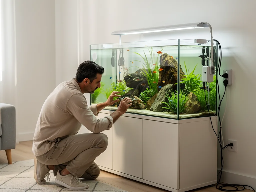 Gefahren vermeiden und Tipps für mehr Aquarium Sicherheit zu Hause Illustration zum Thema Aquarium Sicherheit