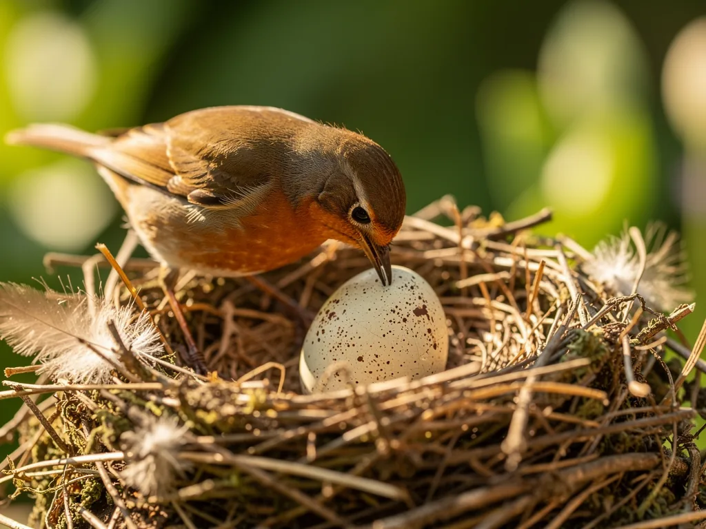 Brutverhalten von Vögeln erklärt Vogel brütet im Nest und dreht behutsam die Eier zur Pflege