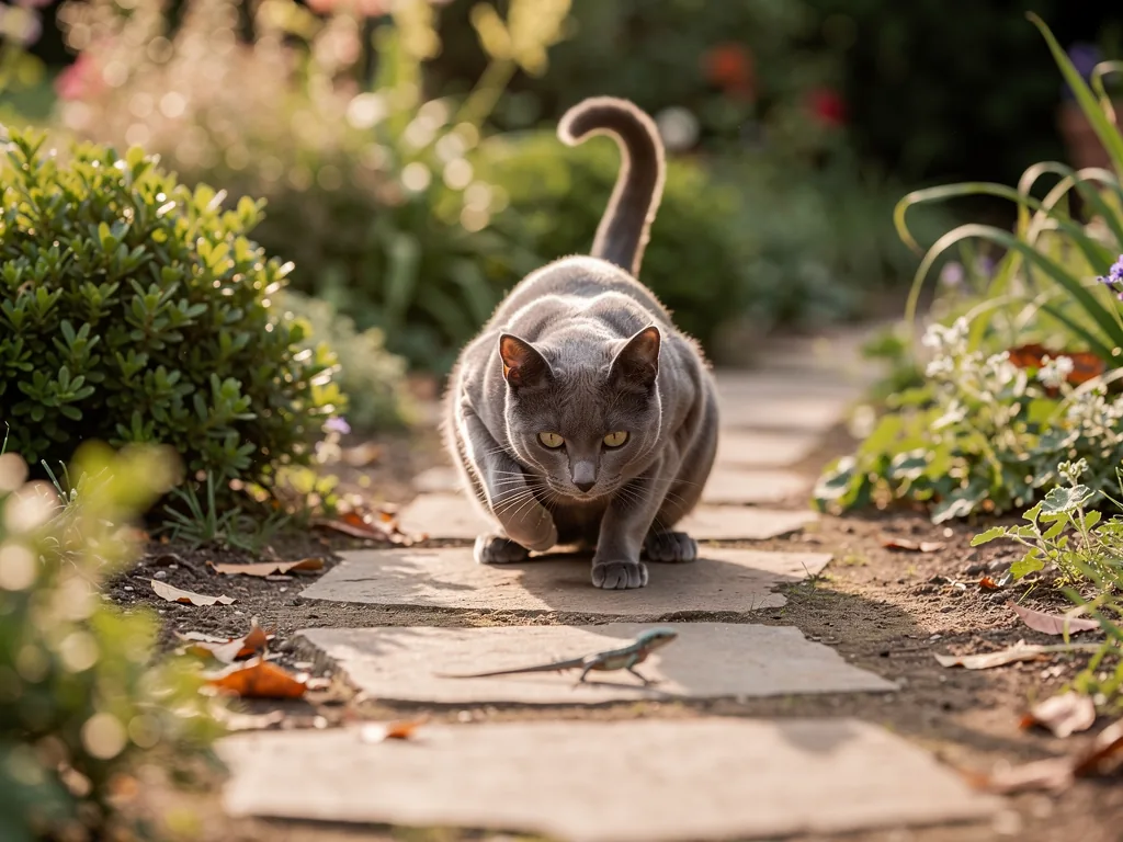 Freigängerkatze füttern und versorgen ohne Jagdinstinkt zu vernachlässigen Freigängerkatze frisst ausgewogenes Futter und nutzt ihren natürlichen Jagdinstinkt