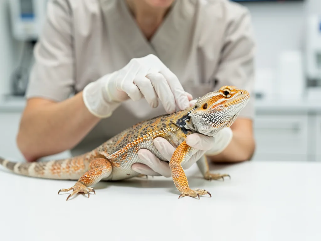 Erkennung von Hautkrankheiten bei Reptilien Nahaufnahme eines Reptils mit erkennbaren Hautveränderungen zur Diagnose von Hautkrankheiten
