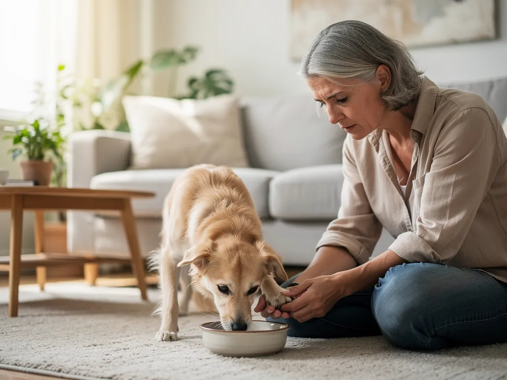 Diabetes bei Hunden: Wissen und Umgang im Alltag Hund zeigt Symptome von Diabetes mit gesteigertem Durst und Gewichtsverlust