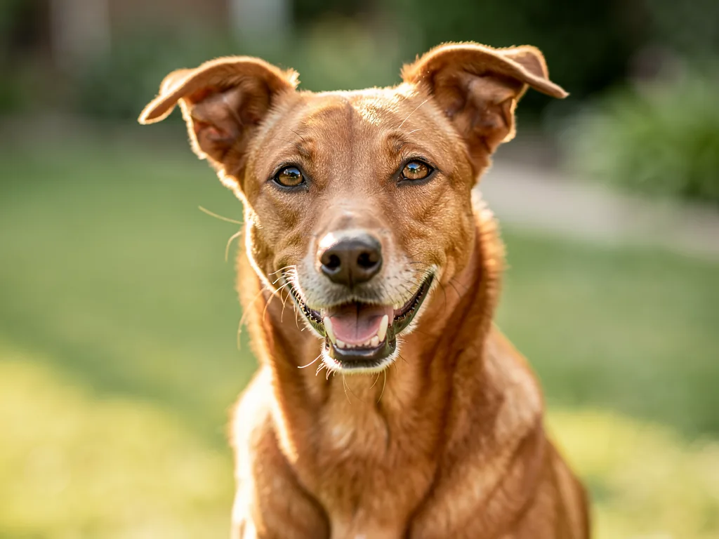 Fünf Merkmale eines gesunden Hundes erkennen Gesunder Hund mit glänzendem Fell und vitaler Ausstrahlung in natürlicher Umgebung
