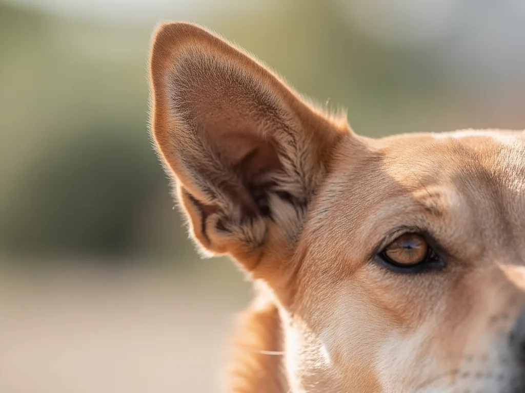 Hörvermögen von Hunden: Frequenzen und Besonderheiten Nahaufnahme eines Hundes mit beweglichen Ohren zur Geräuschwahrnehmung