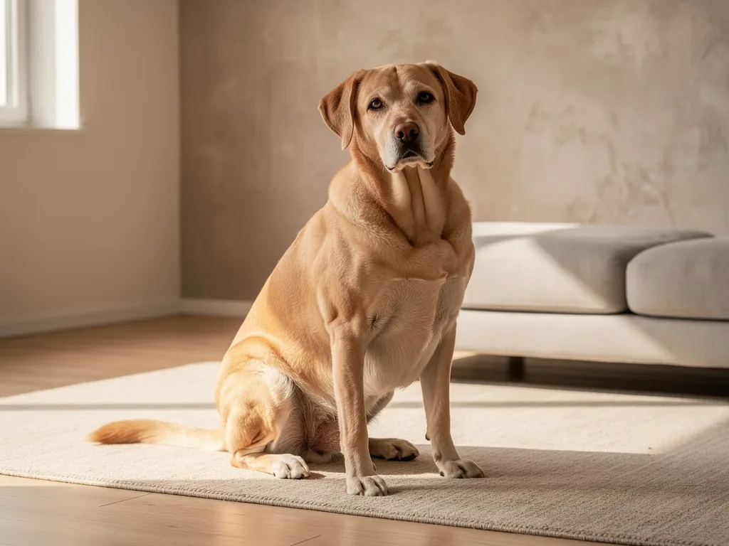 Hundegesundheit nach einer Kastration: Veränderungen verstehen Hund nach Kastration mit Ruhepause und ausgewogener Ernährung zur Gesundheitserhaltung
