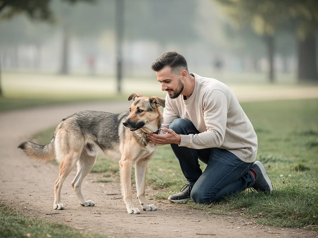 Hundekörpersprache verstehen und richtig anwenden Hund zeigt unterschiedliche Körpersignale mit Haltung, Ohren und Schwanz im Alltag