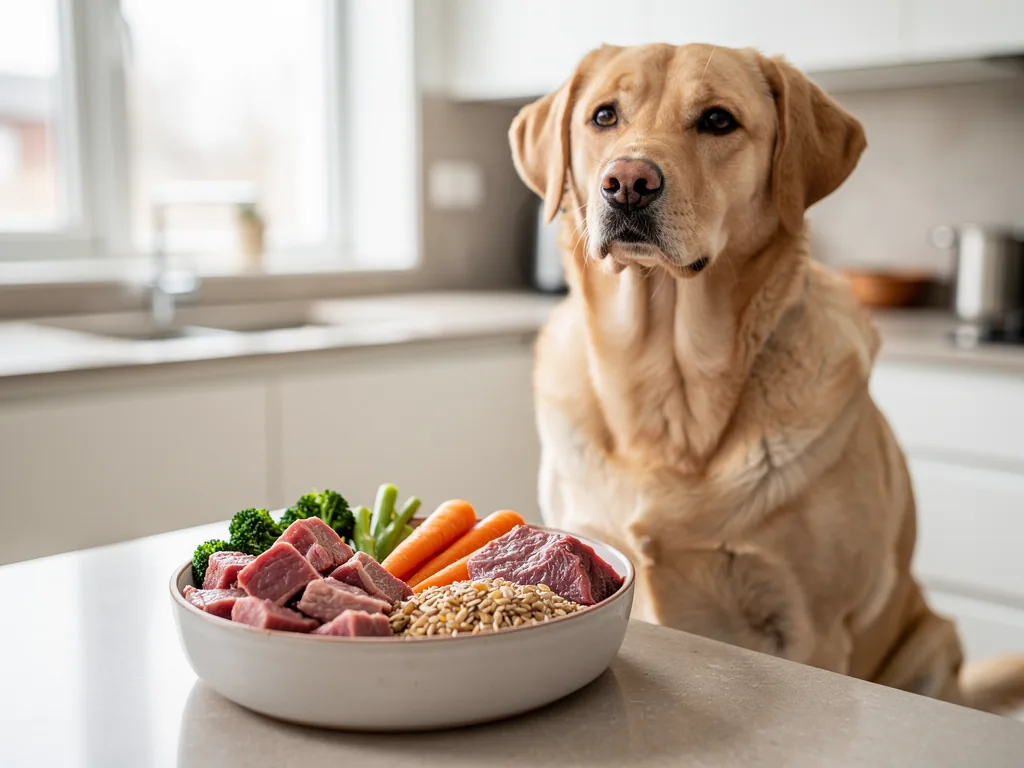 Definition Nährstoffe beim Hund Hund untersucht ausgewogene Nährstoffe für gesunde Ernährung und vitales Wohlbefinden