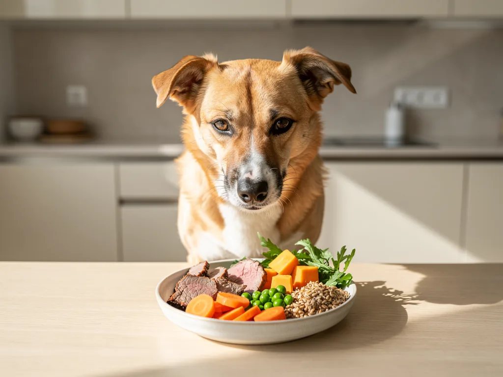 Gesundheitsfördernde Ernährung für Hunde welches Futter am besten passt Illustration zum Thema Hunde Gesundheit welches