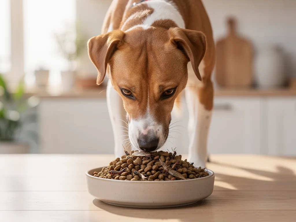 Hundefutter mit Insektenprotein als nachhaltige und gesunde Eiweißquelle Hundefutter mit nachhaltigem Insektenprotein als gesunde Eiweißquelle für Hunde