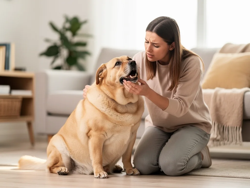 Wie Zucker im Hundefutter die Gesundheit Ihres Hundes beeinflussen kann Hund frisst Futternapf mit gesundem Futter ohne Zucker für bessere Ernährung