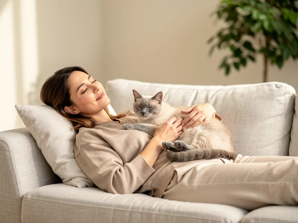 Die positiven Effekte des Katzenschnurrens auf Ihr Wohlbefinden Katze schnurrt beruhigend und unterstützt Gesundheit und Wohlbefinden des Menschen