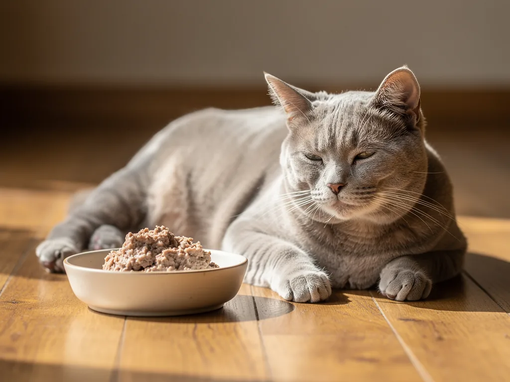 Eiweißarme Ernährung Katze: Sinnvolle Ansätze und Notwendigkeiten Katze mit hochwertigem eiweißreduziertem Futter zur Unterstützung der Nierengesundheit