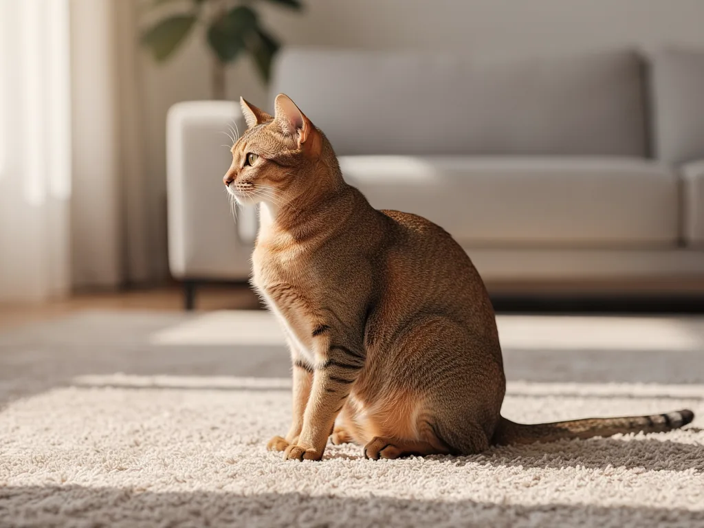 Das richtige Gewicht der Katze: Gesundes Maß finden Hauskatze beim Wiegen zur Kontrolle eines gesunden Körpergewichts in der Gesundheitspflege