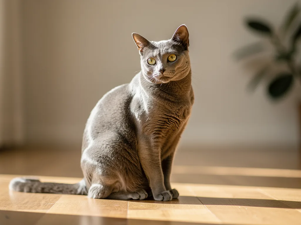 Vitamine für Katzen: Welche sind essenziell und warum? Nahaufnahme einer gesunden Katze mit glänzendem Fell zur Illustration essenzieller Vitamine