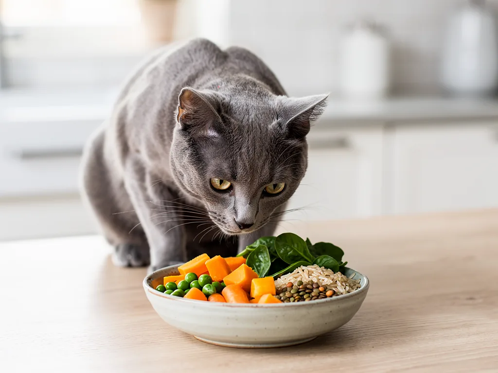 Fleischloses Katzen Futter auf dem Prüfstand gesund und artgerecht füttern Fleischloses Katzenfutter in Schalen als gesunde vegane Alternative für Katzen