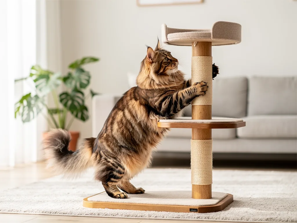 Kratzbaum für Katzen: Auswahl-Tipps Kratzbaum für Katzen mit Sisalflächen und stabiler Bauweise zur Klauenpflege
