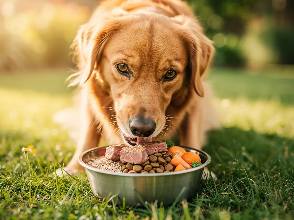 So findest du die perfekte Balance an Protein im Hundefutter für gesunde Hunde Hund frisst ausgewogenes Futter mit optimaler Proteinmenge für Gesundheit