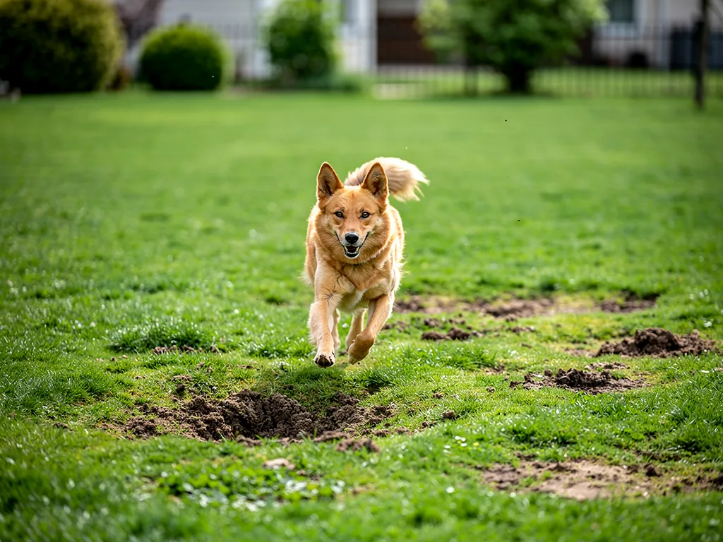 So machen Sie Ihren Rasen hundefest und schützen ihn vor Abnutzung Illustration zum Thema Rasen hundefest machen
