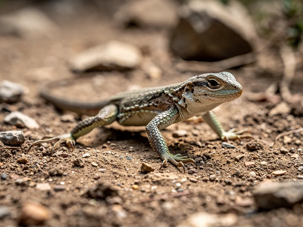 Warum Reptilien als Kriechtiere bezeichnet werden Nahaufnahme von einem Reptil beim kriechenden Fortbewegen auf sandigem Untergrund