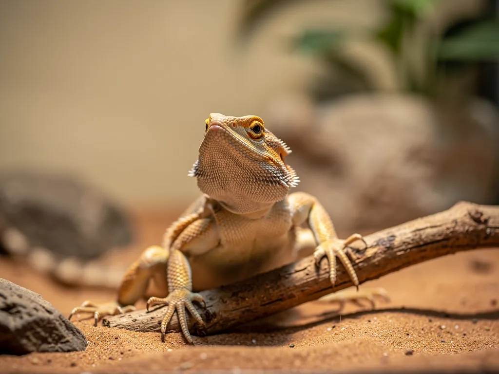 Anzeichen von Stress bei Reptilien: Erkennen und Handeln Reptil im Terrarium zeigt typische Stressanzeichen durch verändertes Verhalten und Hautfarbe
