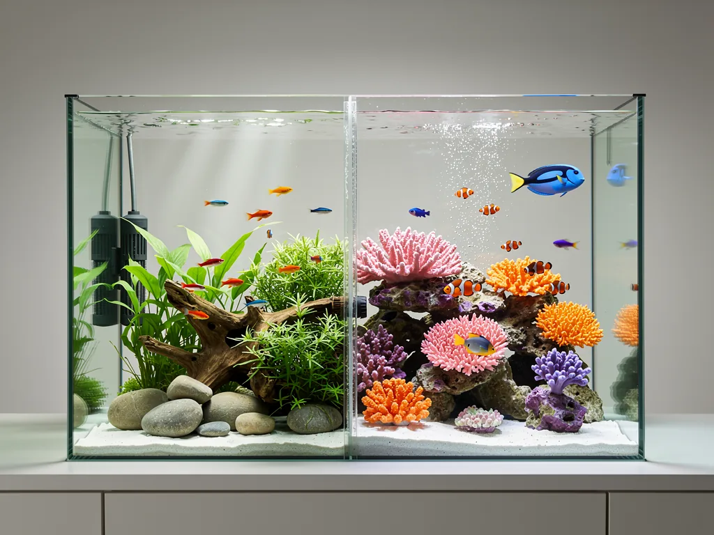 Süßwasser-Aquaristik vs. Meerwasser: Ein Vergleich Vergleich von Süßwasser- und Meerwasseraquarien hinsichtlich Pflege und Wasserqualität