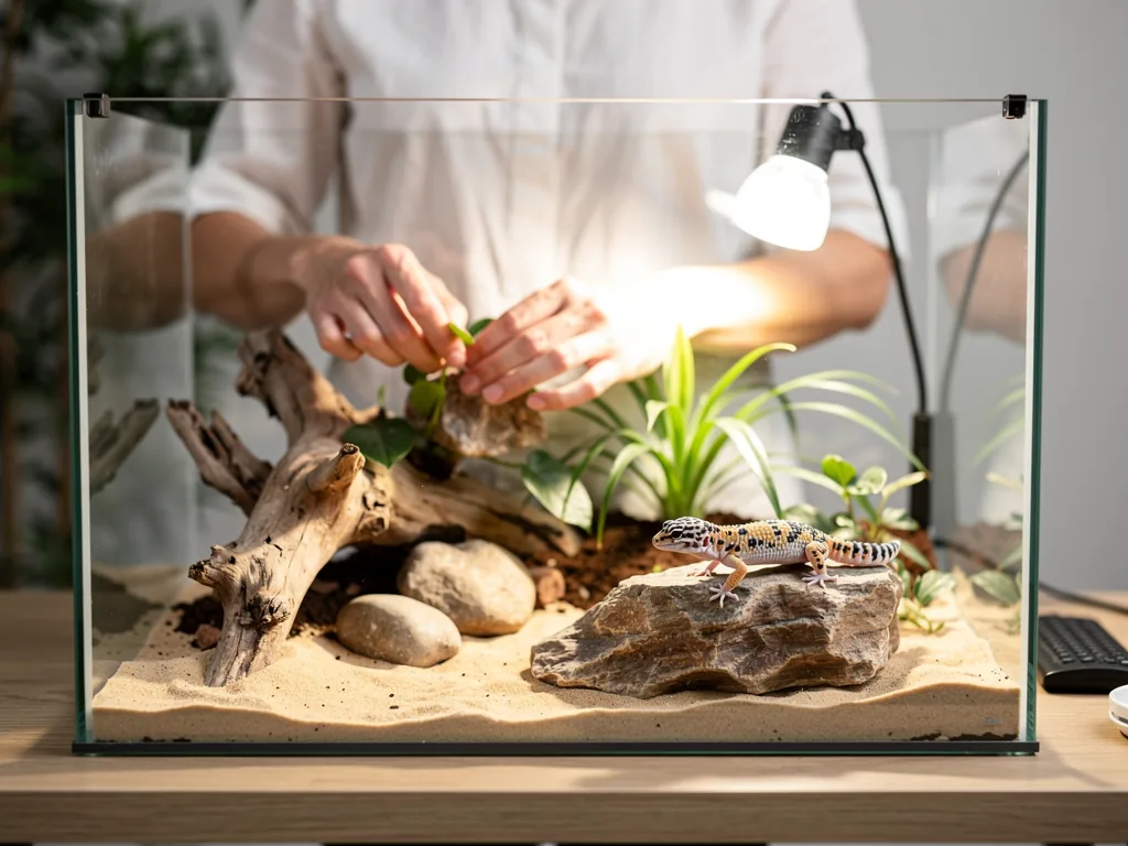 Terraristik für Anfänger: Erste Schritte für Einsteiger Terrarium mit Leopardgecko und Einsteigerbedarf für Terraristik Anfänger
