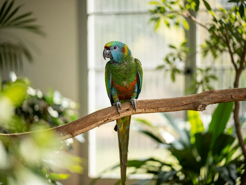 Vögel Haltung: Definition und Grundlagen Artgerechte Vogelhaltung mit geräumiger Voliere und sozialen Kontakten für gesunde Vögel