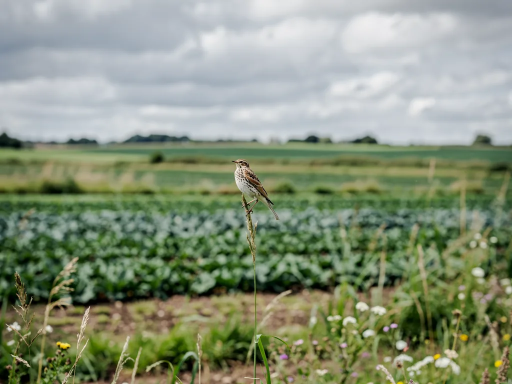 Vögel als Umweltindikator: Bedeutung für Ökosysteme Vogel auf Ast als Umweltindikator für ökologische Veränderungen im Lebensraum
