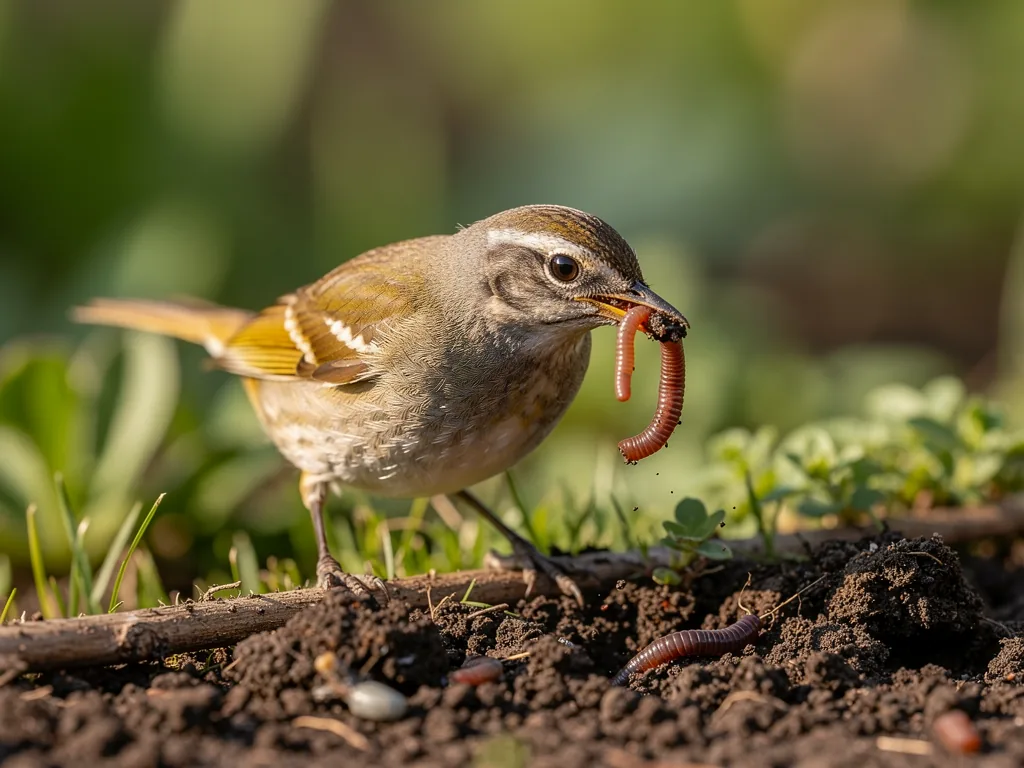 Vogelnahrung aus Würmern: Die Vielfalt der Beute Verschiedene Würmer als proteinreiche Vogelnahrung für gesunde Jungvögel im Garten