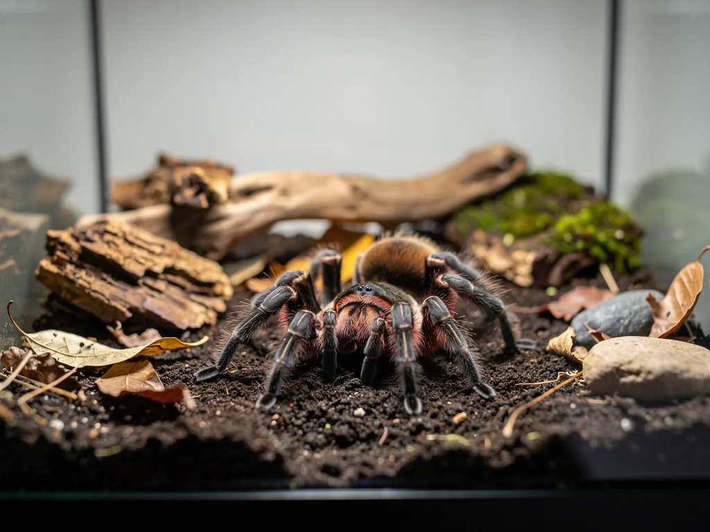 Vogelspinnen im Terrarium: Ein Leitfaden Vogelspinne im artgerecht eingerichteten Terrarium mit passendem Substrat und Klima