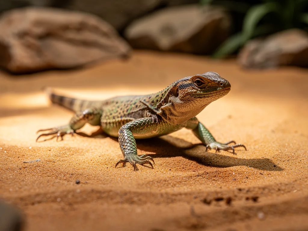 Warum Reptilien auch Kriechtiere sind Nahaufnahme einer Eidechse als typisches Beispiel warum Kriechtiere Reptilien sind