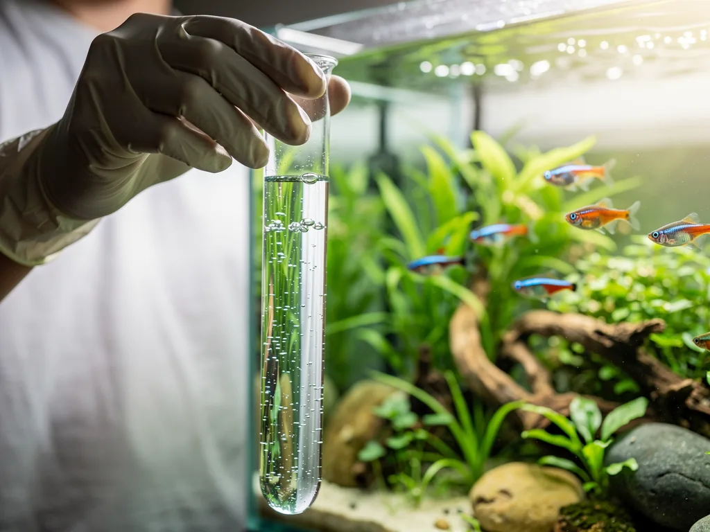 Wasseranalyse für das Aquarium: Methoden und Interpretation Wasseranalyse im Aquarium zur Messung der Wasserqualität und Stabilität der Wasserwerte