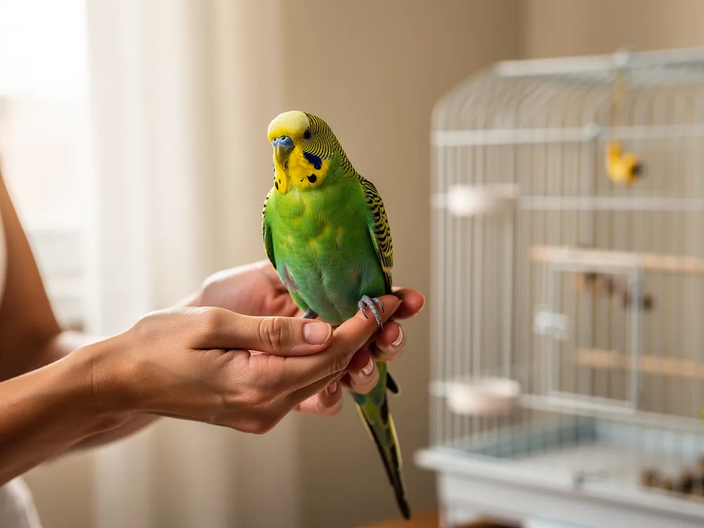 Ziervögel auswählen: Grundlagen Unterschiedliche Ziervogelarten wie Wellensittiche und Kanarienvögel im Käfig