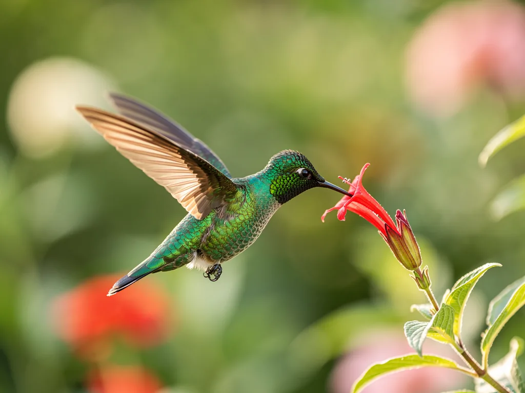 Zuckerreiche Nahrung Kolibri frisst Blütennektar als natürliche zuckerreiche Nahrung Vögel